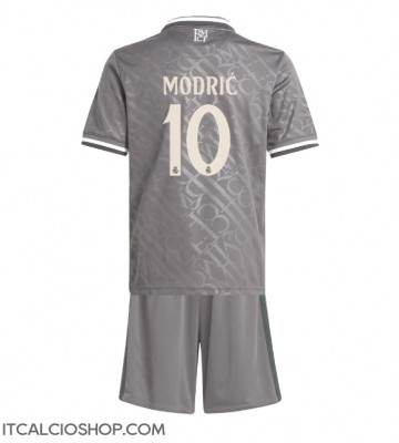 Real Madrid Luka Modric #10 Terza Maglia Bambino 2024-25 Manica Corta (+ Pantaloni corti)
